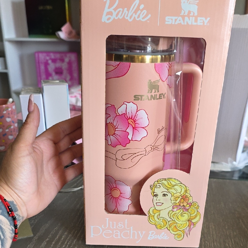 Stanley Pink Floral Insulated Travel Mug
